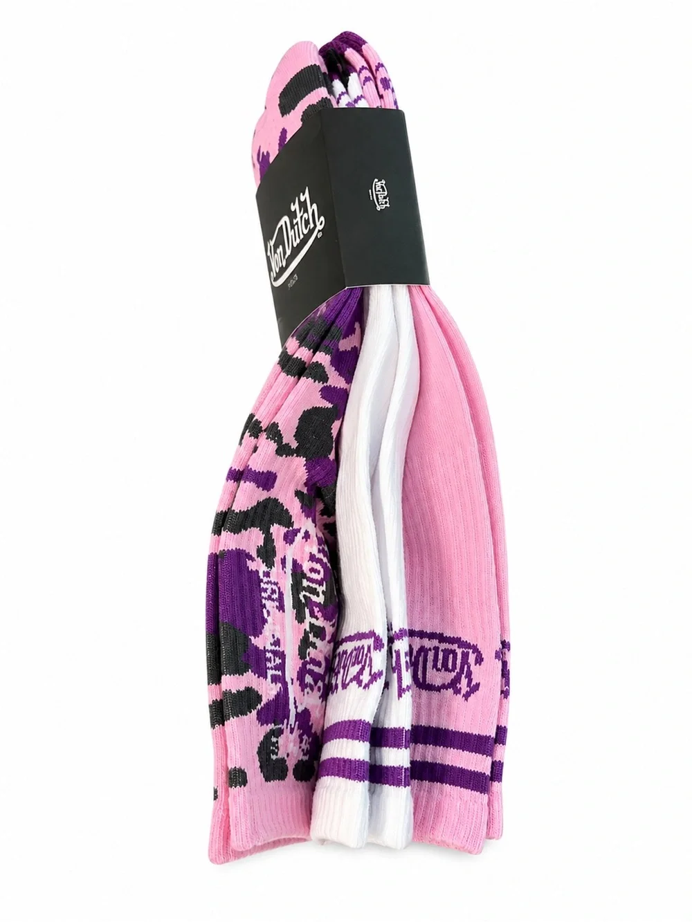 Von Dutch Logo Crew Socks 3 Pack